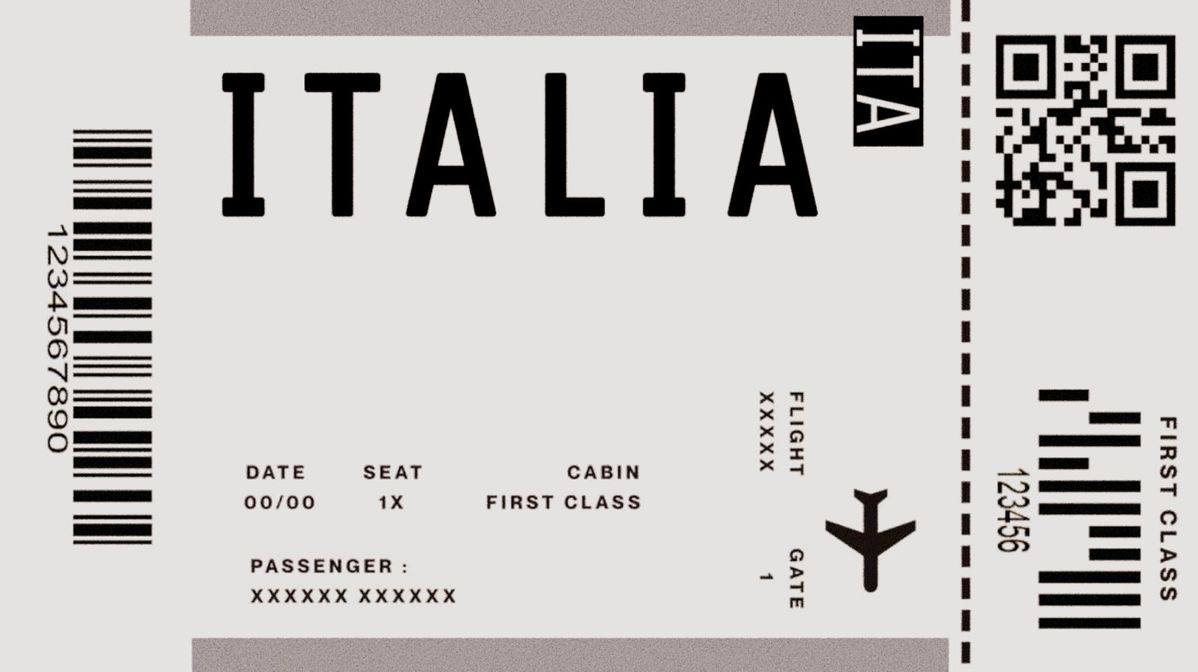 A boarding pass to Italy
